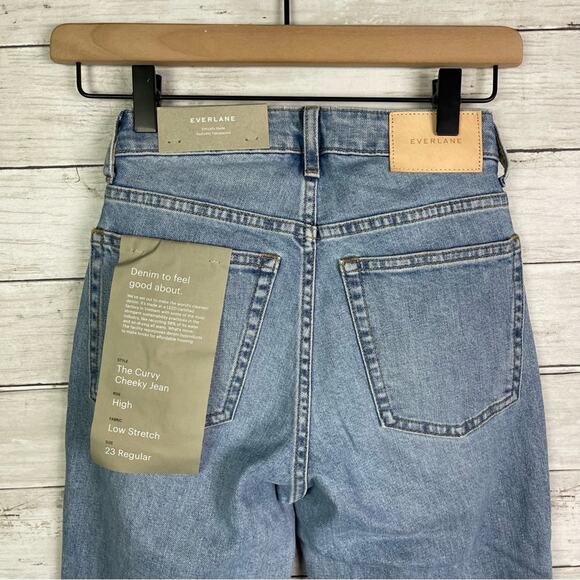 Everlane The Curvy Cheeky Straight Jean Sky Blue Size 23 - Picture 5 of 5